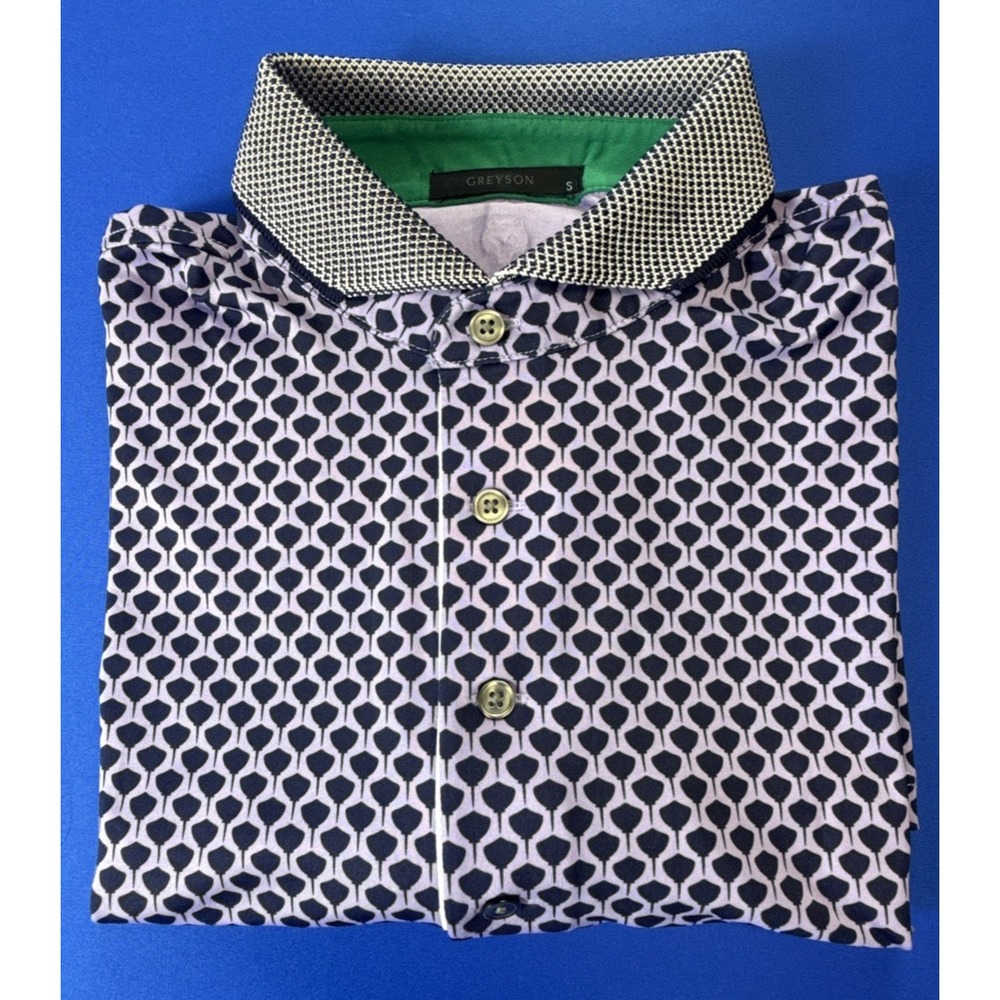 Greyson Clothier Golf Polo AOP Stinger Sting Manta Ray Short Sleeve Mens Small - Picture 1 of 5